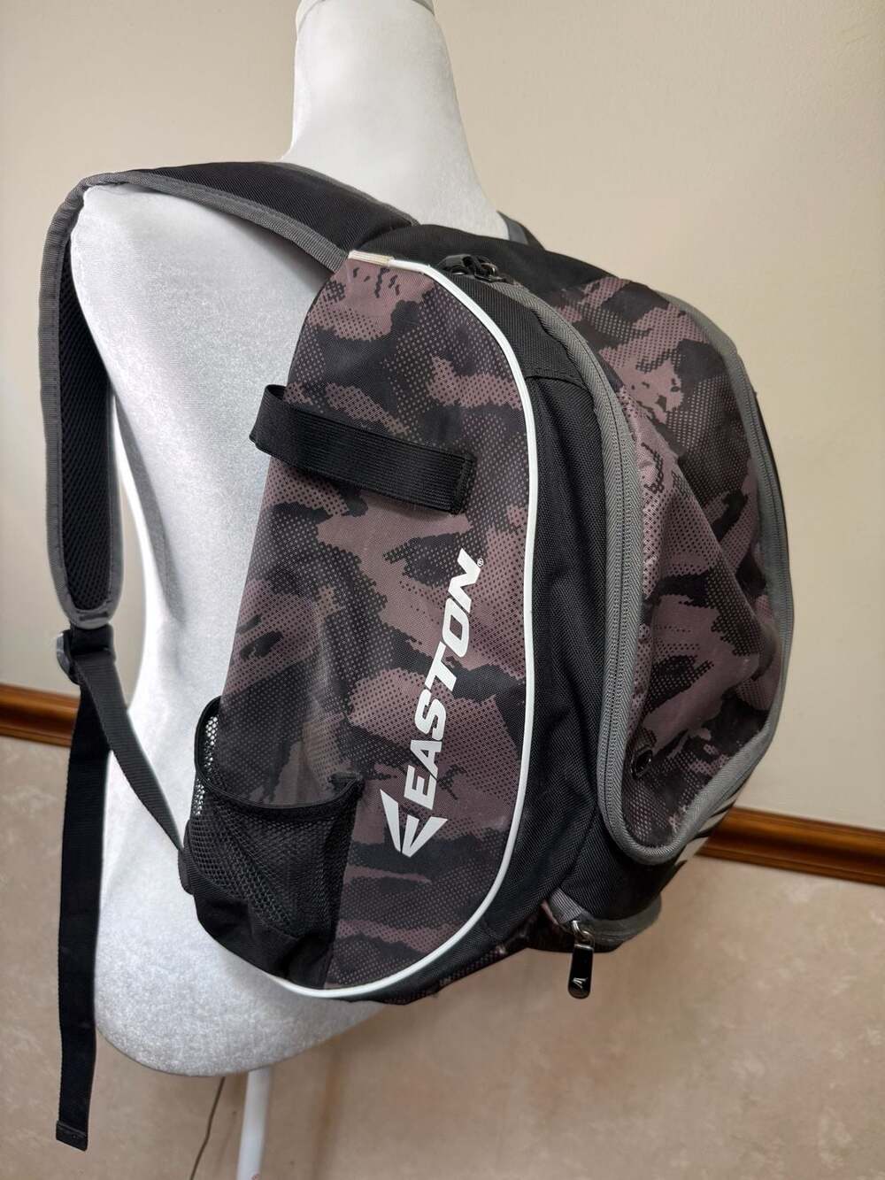 Easton Game Ready Backpack Black Gray Camo Baseball Softball Bag